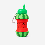 Foldable watermelon-shaped drinking bottle by Flying Tiger Copenhagen, compact kitchen accessory for portable hydration.