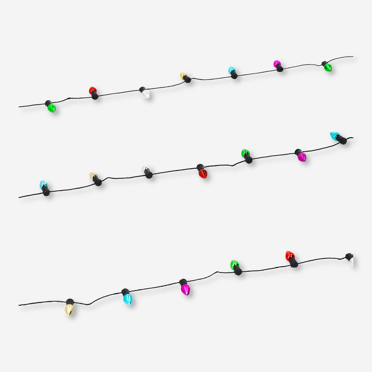 Colorful Flying Tiger Copenhagen bauble garland ribbon, 2 meters long, ideal for office holiday decorations or festive displays.