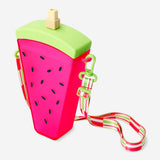 Flying Tiger Copenhagen watermelon drinking bottle with carry strap, colorful kitchen water bottle for hydration and easy carrying.