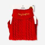 Knitted red Christmas sweater for a dog - One size