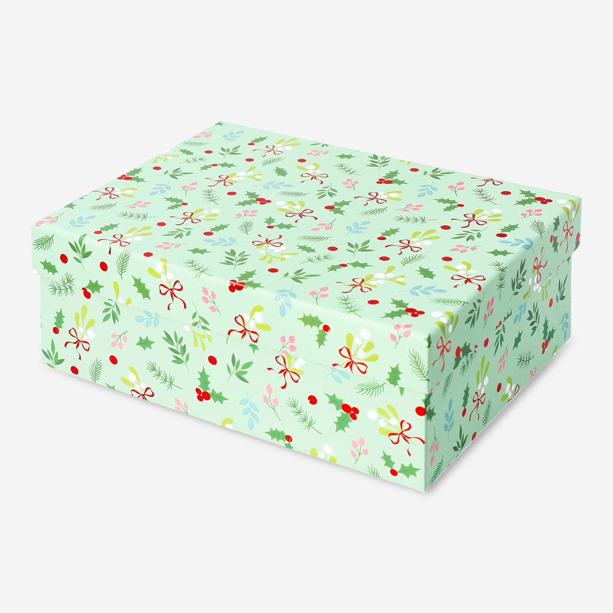 Office gift box with Christmas branches, 21x16 cm, from Flying Tiger Copenhagen, featuring festive holiday decorations.