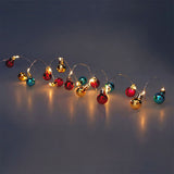 Multi-colored bauble string lights from Flying Tiger Copenhagen, decorative home lighting with festive, colorful glass ornaments.