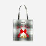 Tote bag - plaid with bell