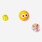 Set of three colorful bouncing toy balls from Flying Tiger Copenhagen, ideal for kids' play and outdoor activities.