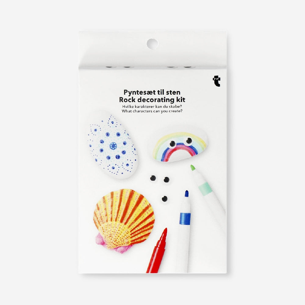 Hobby Rock and Shell Decorating Kit by Flying Tiger Copenhagen with colorful stones and seashells for craft projects