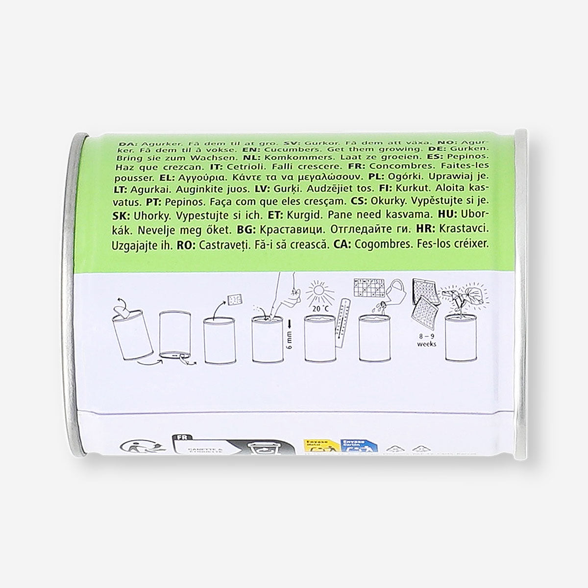 Flying Tiger Copenhagen cucumber grow kit gadget with seedlings and planting supplies for home gardening.