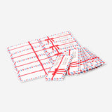 Set of 10 Christmas-themed pocket tissues with letter designs from Flying Tiger Copenhagen, perfect for seasonal personal care.