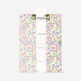 Flying Tiger Copenhagen floral clipboard folder with attached paper pads, ideal for office or stationery use.