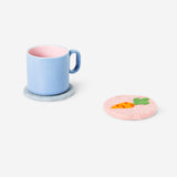 Easter themed wool coasters - 2 pcs