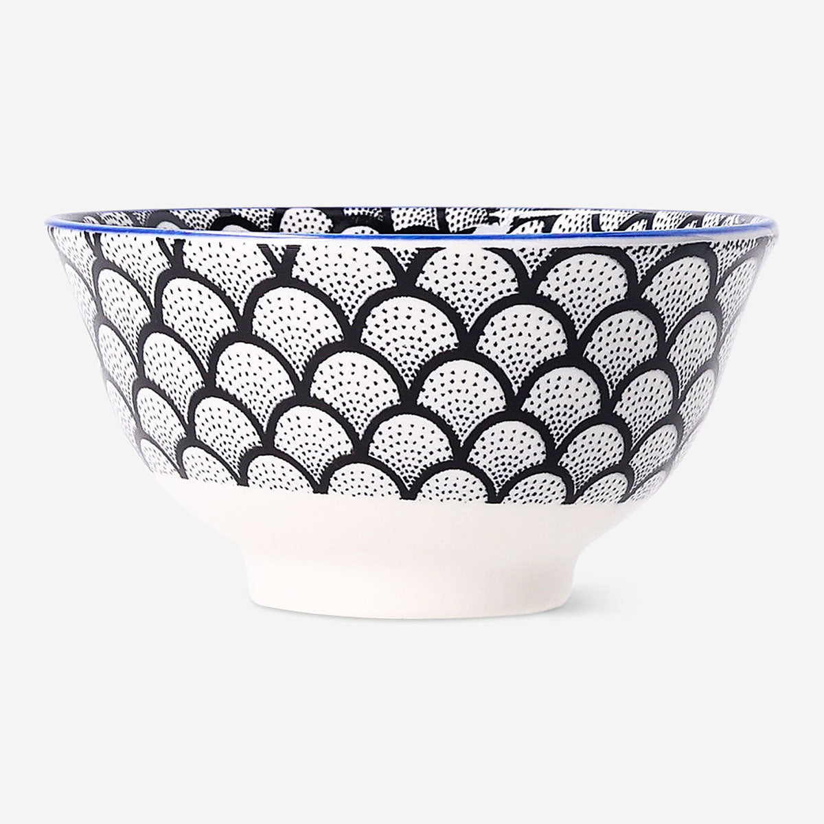 Small 9 cm Flying Tiger Copenhagen kitchen bowl with a scallop pattern, perfect for serving or display.