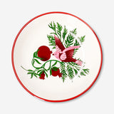 Small Christmas print ceramic bowl from Flying Tiger Copenhagen, 14 cm low kitchen bowl for holiday tableware.
