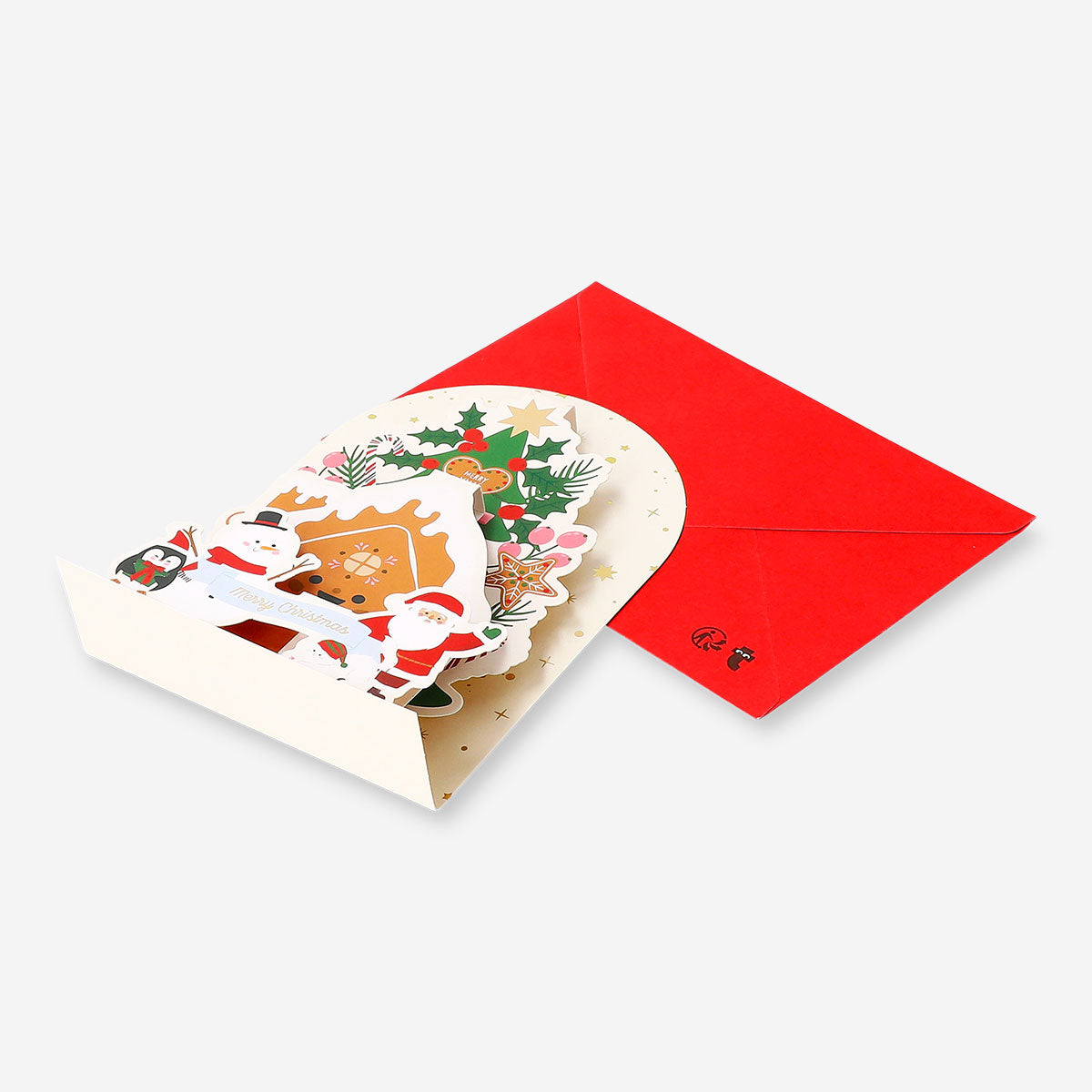 Office Christmas card featuring a festive holiday scene with colorful decorations and a cheerful winter design by Flying Tiger Copenhagen.