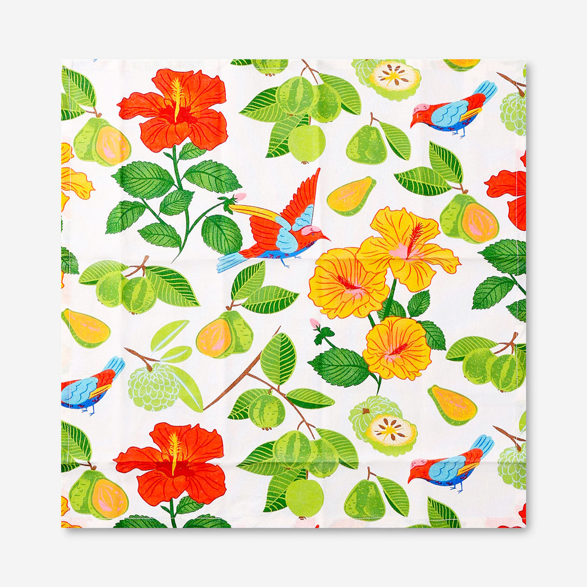 Set of two fabric napkins with tropical print by Flying Tiger Copenhagen, perfect for adding vibrant style to home dining.