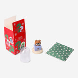 Colorful collection of Christmas-themed erasers from Flying Tiger Copenhagen, featuring festive designs and holiday shapes.