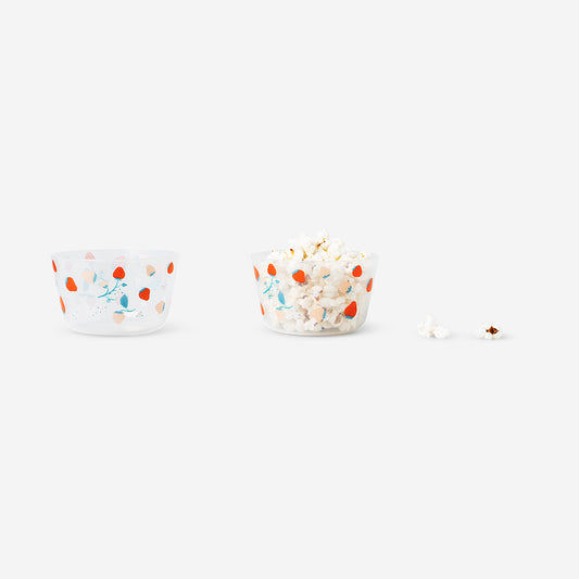Bowls with strawberry print - 2 pcs