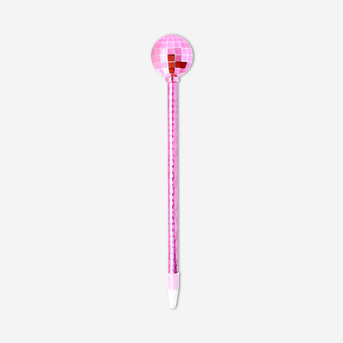 Kuglepen - Pink med katte-diskokugle