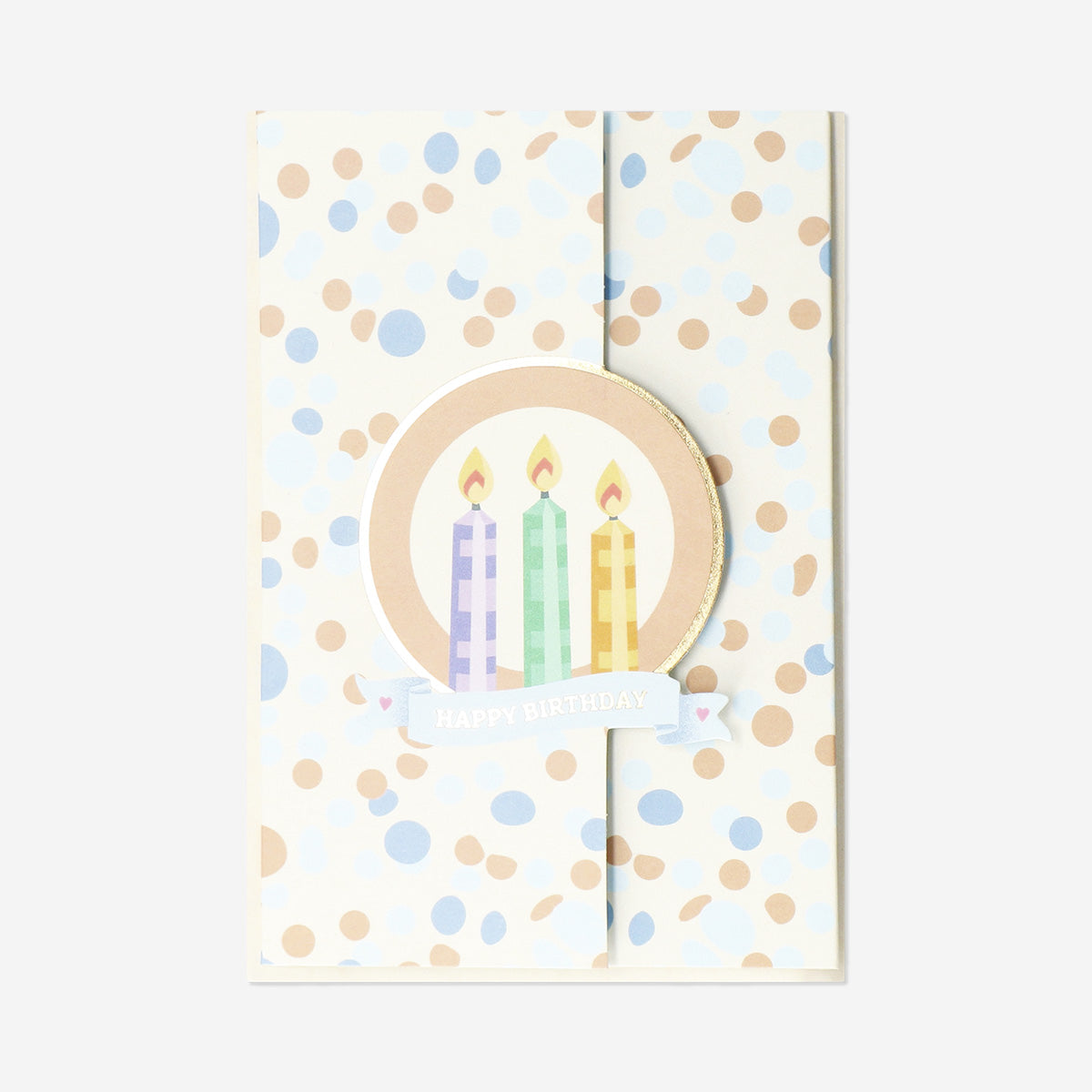Birthday card with dots and candles