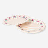 Set of 8 Flying Tiger Copenhagen paper party plates with raspberry print, perfect for summer gatherings and celebrations.