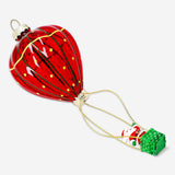 Decorative Flying Tiger Copenhagen Santa in hot air balloon home ornament with festive holiday design