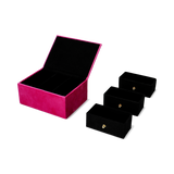 Pink velvet fridge jewellery storage