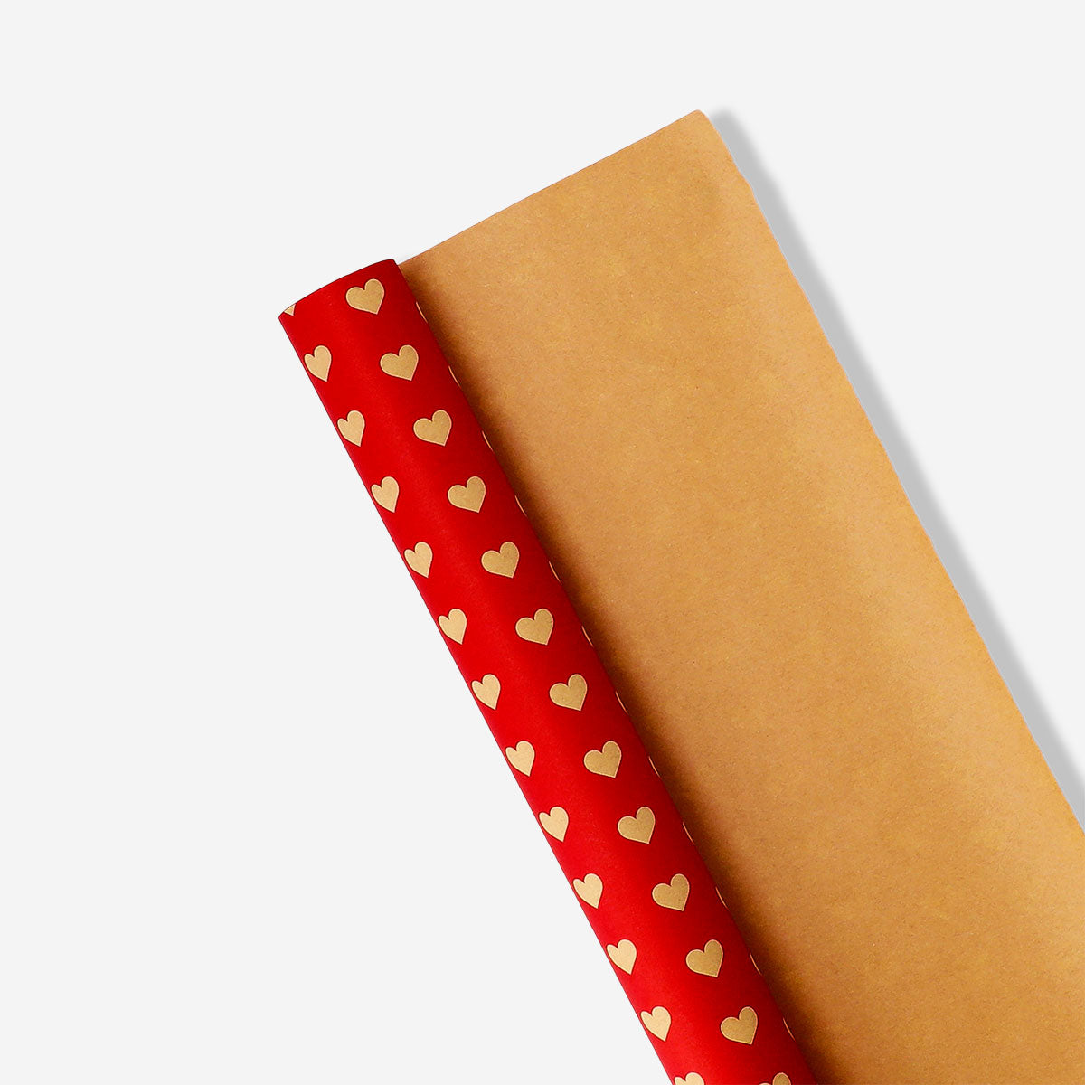 Red hearts craft wrapping paper, 1000 cm length, ideal for office gift wrapping by Flying Tiger Copenhagen.