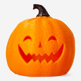Luminous pumpkin gadget by Flying Tiger Copenhagen, 21 cm tall, glowing orange pumpkin with a friendly face design.