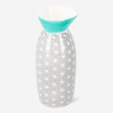 Flying Tiger Copenhagen CL geometric print sake jug and cup set, featuring modern design and colorful geometric patterns.