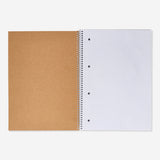 A4 spiral-bound dotted notebook with craft paper cover