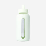 Green glass drinking bottle with silicone cover - 800 ml