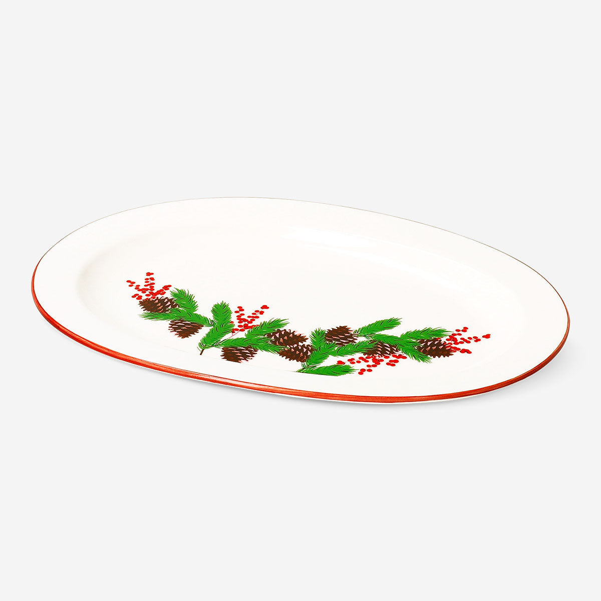 Christmas print serving plate, 16 cm, from Flying Tiger Copenhagen, featuring festive holiday design on ceramic kitchenware.