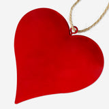 Red metal heart ornament
