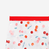 Set of two Flying Tiger Copenhagen grip seal bags with colorful berry print for kitchen storage.