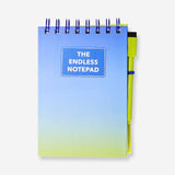 Flying Tiger Copenhagen reusable office notebook with erasable marker, open to show blank pages and writable surface.