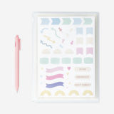 A5 hydrangea notebook with zip pocket