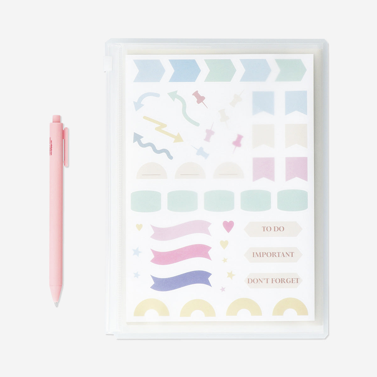 A5 hydrangea notebook with zip pocket