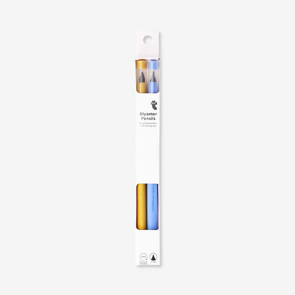 Flying Tiger Copenhagen Everlasting office pencils with alloy tips, 2-pack, featuring sleek design and durable construction.