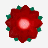 Decorative 20 cm Poinsettia flower plate from Flying Tiger Copenhagen, perfect for festive kitchen decor.