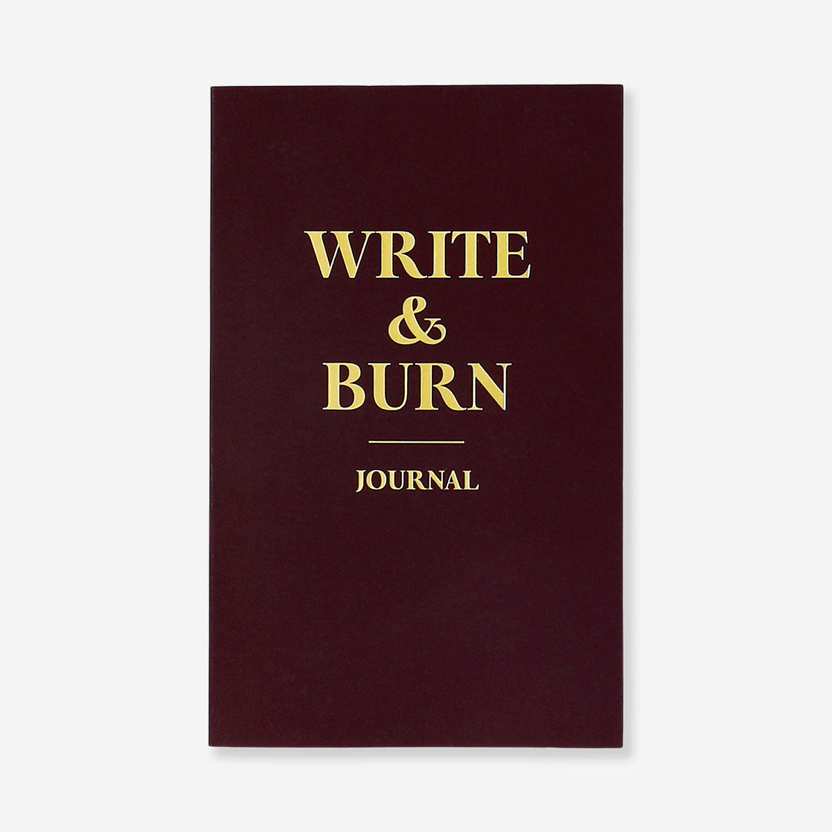 Flying Tiger Copenhagen write-and-burn journal for office use, featuring a stylish cover and blank pages for notes or sketches.