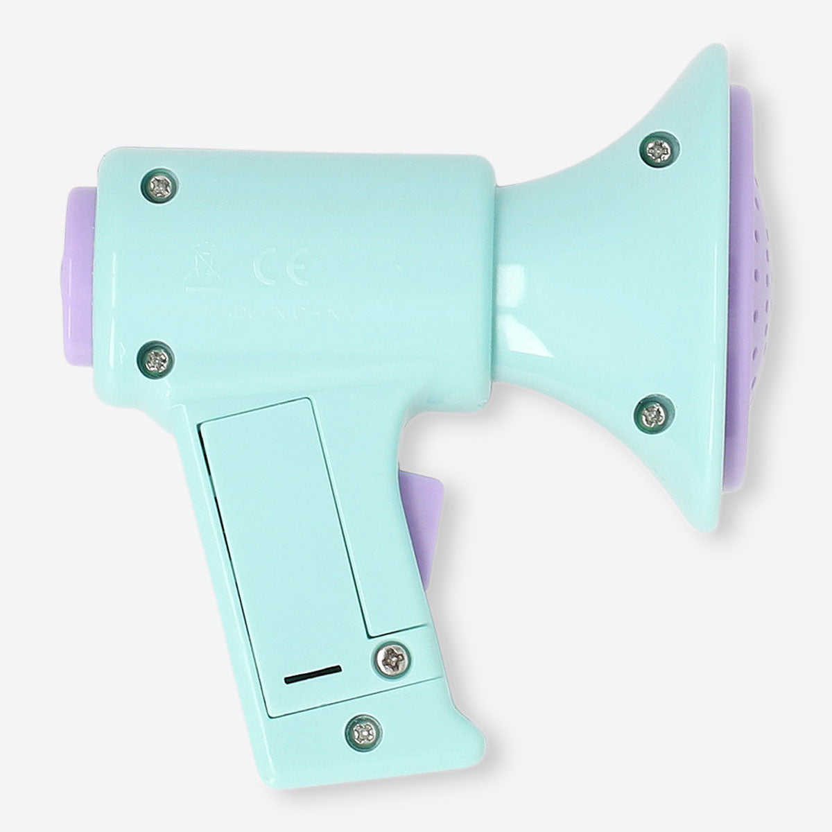 Flying Tiger Copenhagen voice changer gadget with three effects, featuring colorful buttons and compact handheld design.
