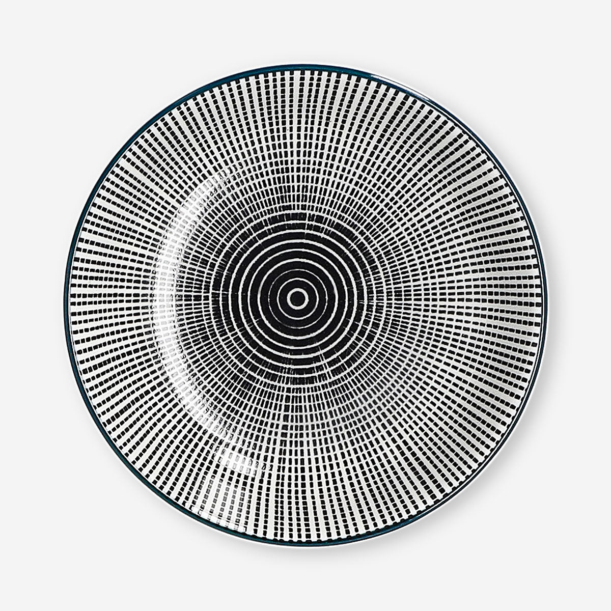14cm ceramic bowl with geometric print from Flying Tiger Copenhagen, ideal for kitchen use and stylish tableware.