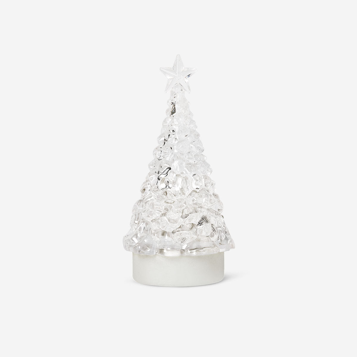 Color-changing glowing tree gadget by Flying Tiger Copenhagen with vibrant, shifting lights and a decorative, modern design.