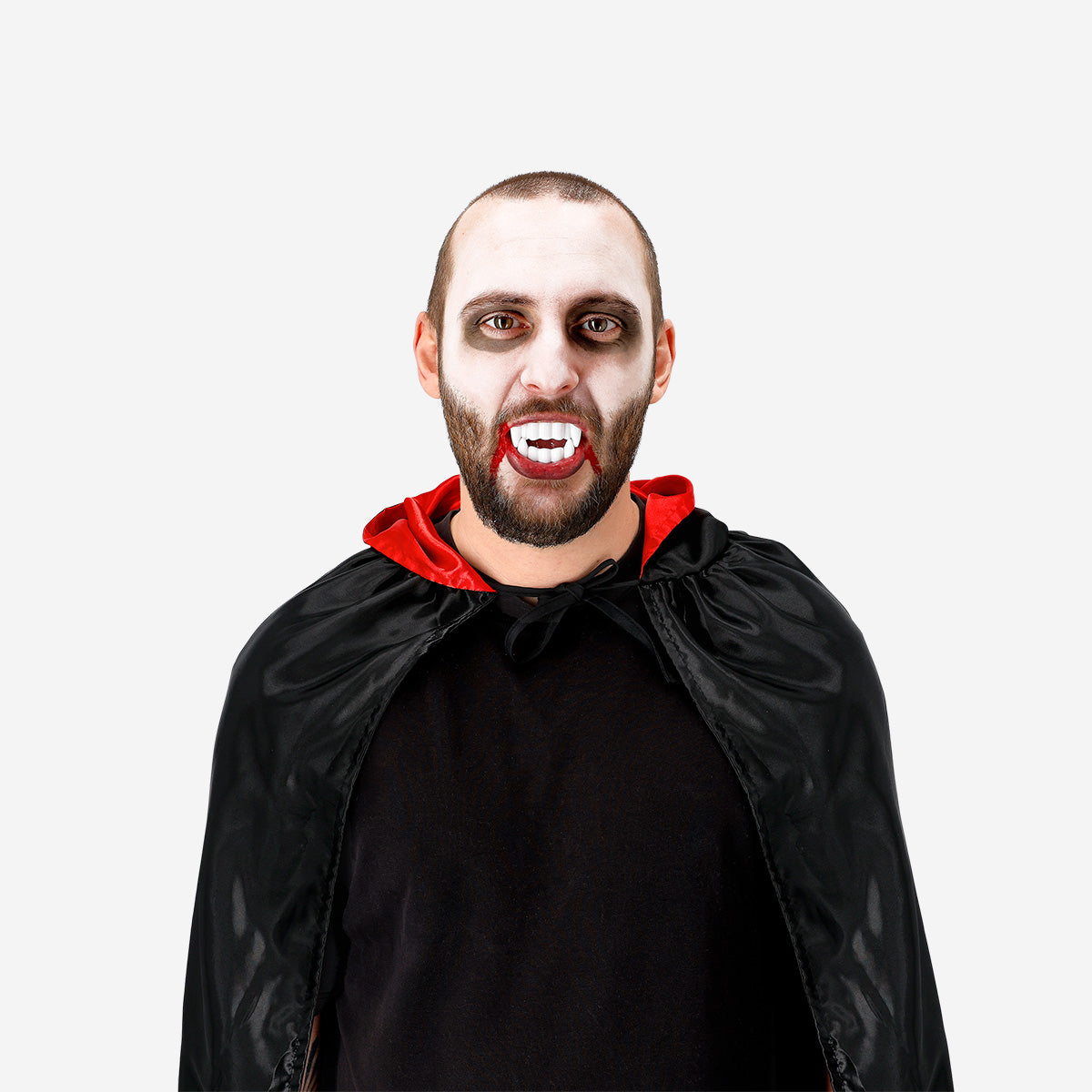 Flying Tiger Copenhagen vampire makeup kit with face paint, fake fangs, and accessories for Halloween costume or dress-up.