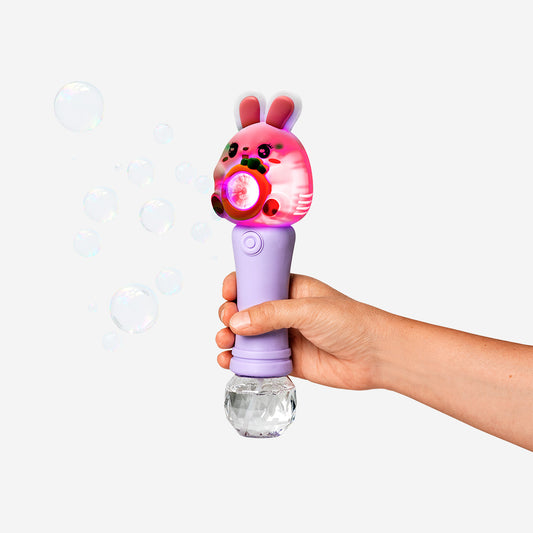Easter bunny soap bubble wand with light
