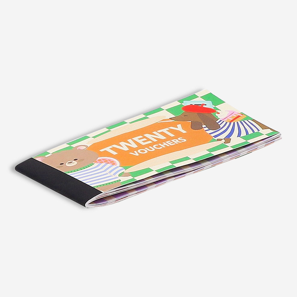 Colorful Flying Tiger Copenhagen office vouchers for kids, featuring playful designs and fun illustrations.