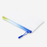 Office pencil case with a colorful gradient zipper, designed by Flying Tiger Copenhagen, made of fabric for storing stationery.