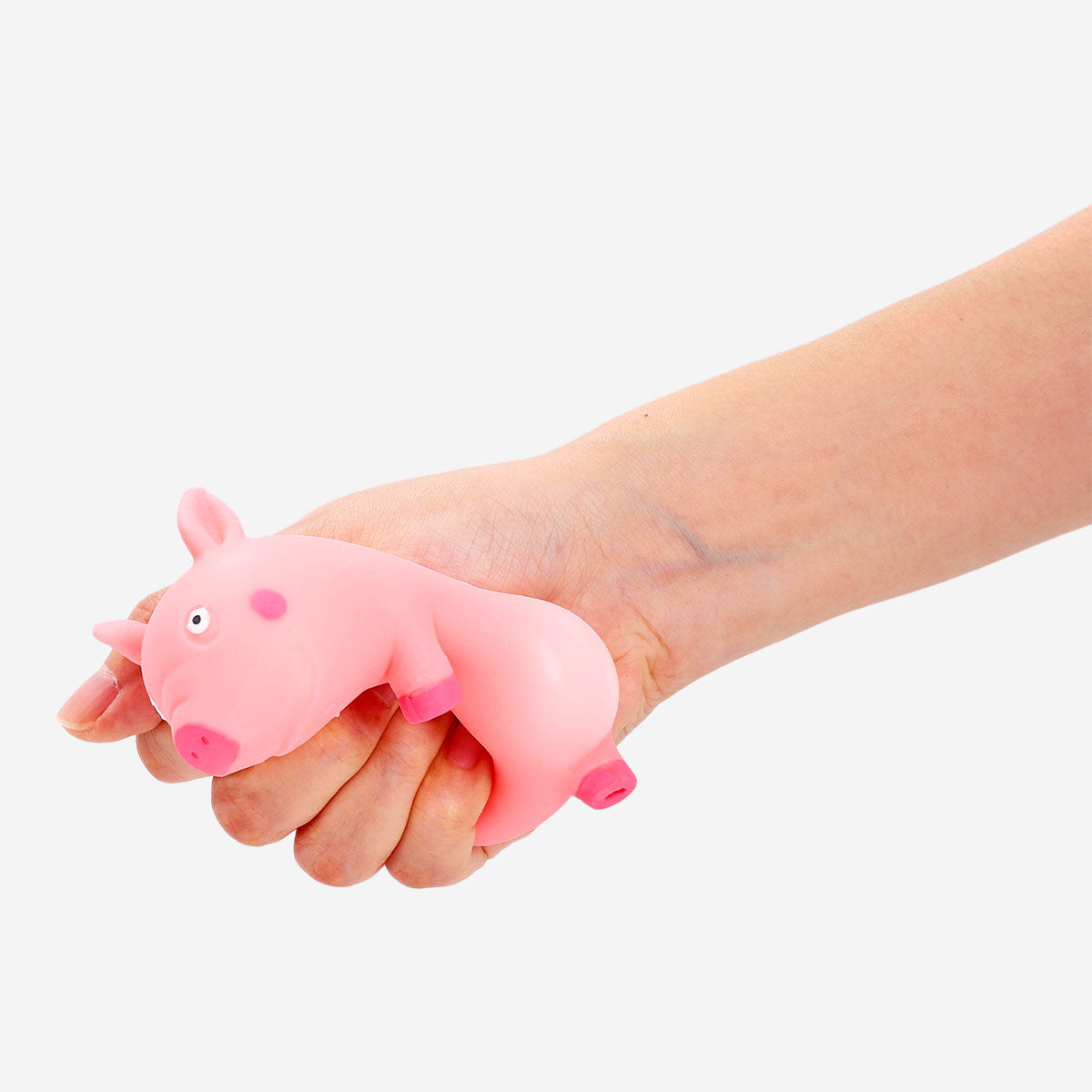 Fidget pig Press Me toy gadget by Flying Tiger Copenhagen, featuring a colorful pig-shaped stress-relief fidget toy on a white background.