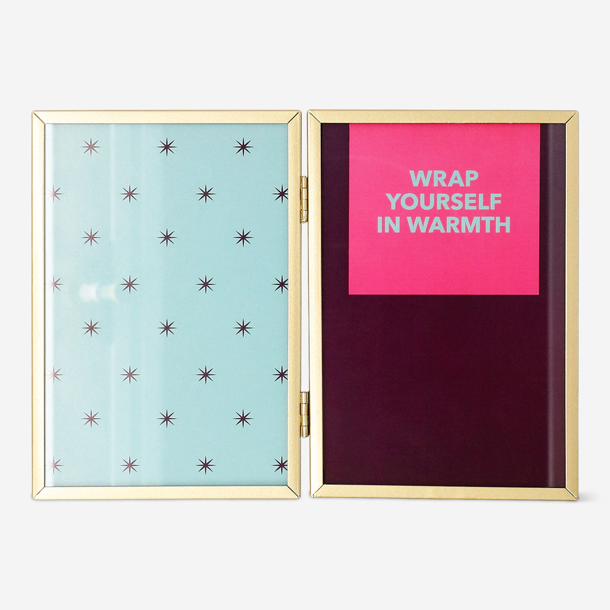 Double gold picture frame for home decor, 22x16 cm, from Flying Tiger Copenhagen, showing a stylish gold-colored photo frame.