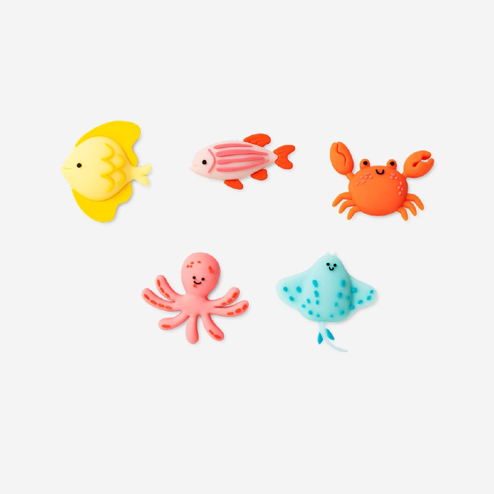 Flying Tiger Copenhagen collectable surprise toy featuring sea animals in a playful cat box.