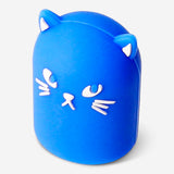 Blue Flying Tiger Copenhagen cat-shaped office pencil sharpener with detailed features and compact design.