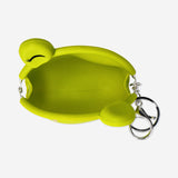 Green silicone frog purse